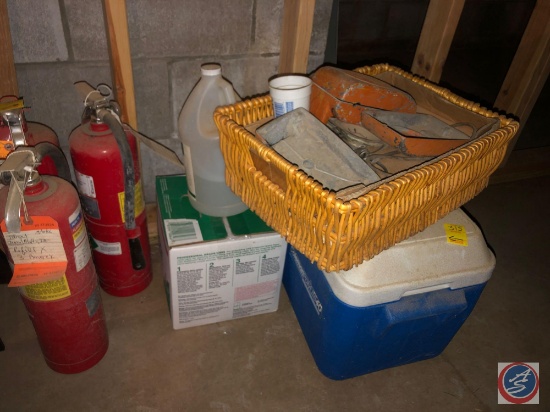 (2) Vintage Ballantyne Drive-In Speakers [[ONE IS TAKEN APART]], (3) Fire Extinguishers, All Puropse
