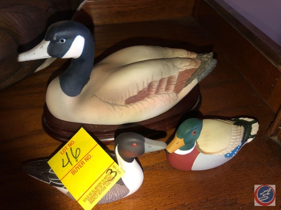 1983 Canada Goose by Andrea Figurine Marked 6735, 1983 Avon Collector Duck Series Mallard Figurine