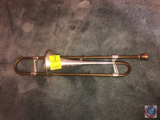 Antique Bugle with Engraving on the Bell Marked Emenee