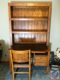 Young Hinkle Office Desk with Two Drawers and Two Shelves Measuring 44