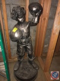 Resin Statue of Little Box in Boxing Stance Measuring 45