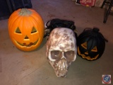 The Fog Machine with Skull Decoration on Front, Electric Halloween Jack-O-Lantern Orange and