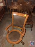 (4) Antique Spindle Back Chairs Measuring 41