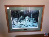 Terry Doughty Framed Print Titled Phantoms of the Tamerack Marked AP108/140 Measuring 35