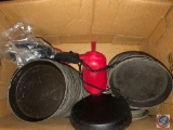 Assorted Basting Covers, (3) Shovel Scoops and Perforated Round Pan False Bottoms