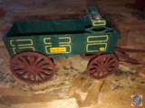 Vintage John Deer Farm Horse Wagon/Trailer Marked Moline, Illinois 1/16 Scale