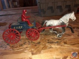 Vintage Cast Fire Department Horse and Buggy