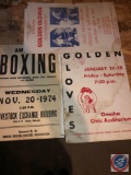 Vintage 1974 Amateur Boxing Poster with Regional Boxers, Vintage Golden Gloves Poster for Amateur
