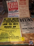 Vintage 1977 All Star Amateur Boxing Poster, Vintage 1975 Amateur Boxing Poster with Regional