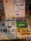 Vintage Poster For Pro AM Boxing Featuring Dick Pelster and Chuck Hernandez, Vintage 1990 Outdoor