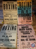 Vintage Pro Boxing Poster Featuring Dale Hernandez and Brooks Byrd, Vintage Midwest Golden Gloves