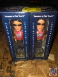 (2) Jeff Gordon Legends of the Track Limited Edition Collectible Bobble Heads in Original Packaging