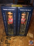 (2) Jeff Gordon Legends of the Track Limited Edition Collectible Bobble Heads in Original Packaging
