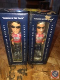 (2) Jeff Gordon Legends of the Track Limited Edition Collectible Bobble Heads in Original Packaging