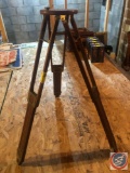 Vintage Wood and Metal Tripod Stand