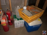 (2) Vintage Ballantyne Drive-In Speakers [[ONE IS TAKEN APART]], (3) Fire Extinguishers, All Puropse