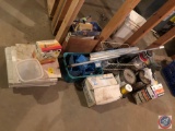 Electrical Boxes, Assorted Pieces of Tile, Polyblend Non-Sanded Grout, Assorted Paint, Spackle and