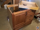 Bathroom Cabinet {{No Countertop}}, Wooden Toilet Seat, More