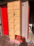 Two Sections of Lockers, Six Lockers Per Section [[LOCK NOT INCLUDED]]