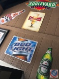 Bud Light Sign, Heineken Bottle Sign, Budweiser On Draught Sign, Coors Light Bottle Sign and