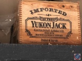 Imported Yukon Jack Canadian Liquer Wood Crate