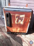 Vintage 7UP Vending Cooler Measuring 38