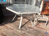 Hexagon Patio Table Measuring 50 1/2