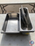 (3) Vollrath Stainless Steel Steam Table Inserts No. 7416-4, (3) Stainless Steel Steam Table Inserts