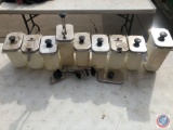 Server Products Condiment Holders Assorted Sizes with Server Lids Includes (1) Pump and (8) Ladles