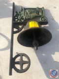 Vintage Cast Iron John Deere Tractor Wall Dinner Bell