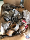 (4) Metal Fence or Sign Poles, Box of Metal Metal Elbows and T's, (2) Watts 1/2