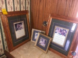 (2) Framed Angel Wall Hangings One Titled The Kiss Measuring 13 1/2