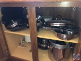 Proctor-Silex Crock Pot, Wear-Ever 3 Qt. Pot and Assorted Skillets and Sauce Pans [[SOME HAVE LIDS]]