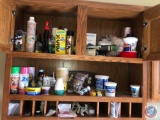 Assorted Home Improvement Products Such As Henry Tile Adhesive, Latex Wood Filler, Harvey's