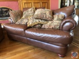 {{2X$BID}} Klaussnner Leather Couch Measuring 92 1/2