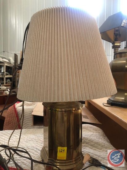 Fredrick Cooper Chicago Vintage Brass Lamp with Shade Marked 12/85
