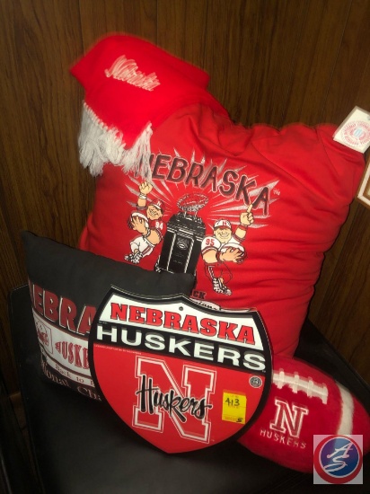 Back to Back Nat Championship Pillow, Back to Back Large Pillow, NE scarf, Stuffed Football, NE Sign