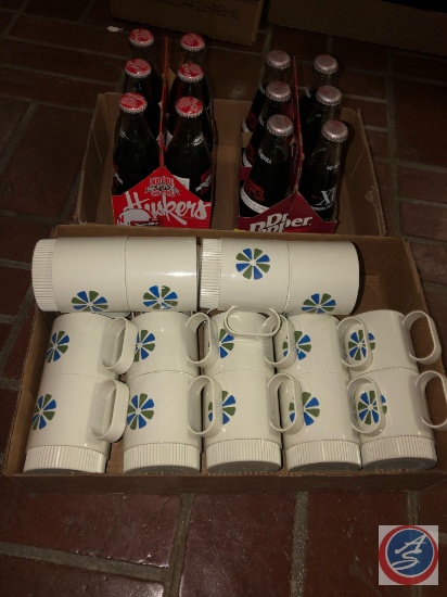 Nebraska National Championship Cola Bottles 1997, Dr. Pepper Big 12 Bottles 1996, (14) Plastic