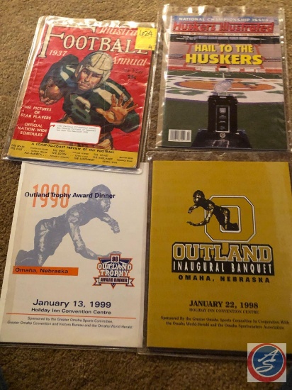 Illustrated Football 1937/ Husker Illustrated/ Outland Banquet Program 12298/ Outland Trophy 1-13-99