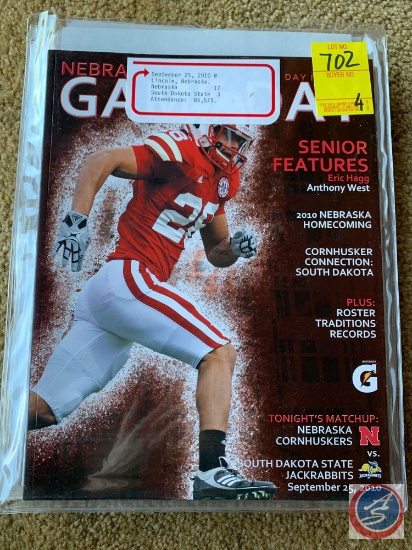 9-25-10 NE v South Dakota/ 10-7-10 NE v K State/ 10-16-10 NE v Texas/ 10-23-10 NE v Oklahoma