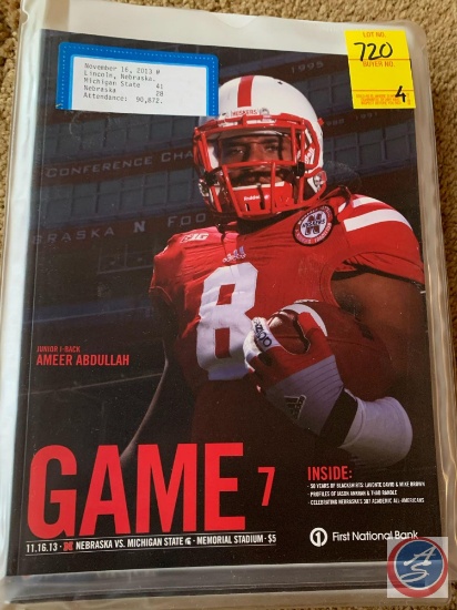 11-16-20013 Michigan vs. Nebraska/ 11-23-2013 Nebraska vs Penn State/ 11-29-13 Iowa vs Nebraska/