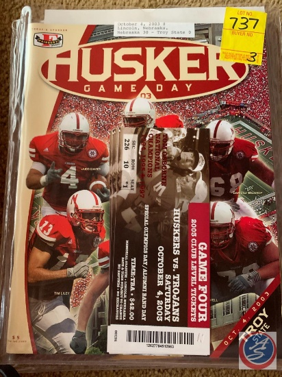 10-4-03 Nebraska vs Troy State/ 10-11-03 Missouri vs Nebraska/ 10-18-03 Nebraska vs Texas A and M