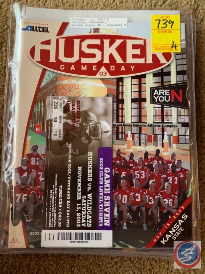 11-15-03 Kansas State vs. Nebraska/ 11-28-03 Nebraska vs. Colorado/ 12-29-2003 Alamo Bowl Nebraska