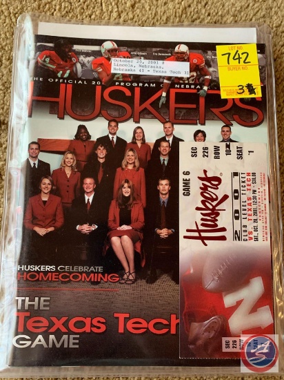 10-20-2001 Nebraska vs. Texas Tech/ 10-27-2001 Nebraska vs. Oklahoma/ 11-3-2001 Nebraska vs Kansas