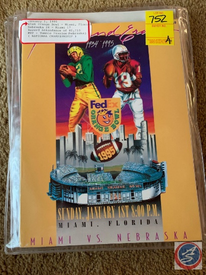 1-1-95 Orange Bowl Nebraska vs. Miami/ 9-16-95 Nebraska vs. Arizona State/ 4-17-99 Red and White