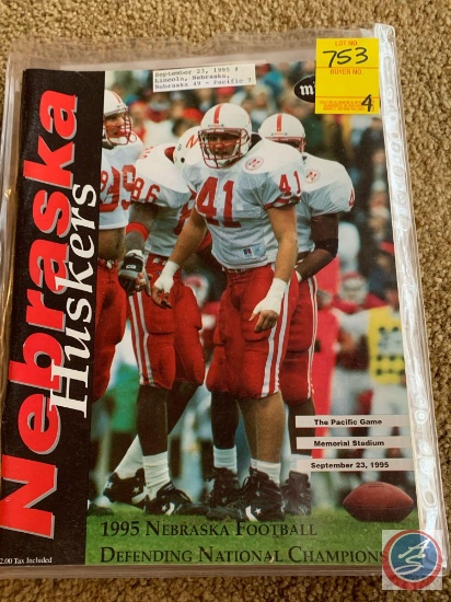 9-23-95 Nebraska vs. Pacific/ 10-14-95 Nebraska vs. Missouri/ 11-24-95 Nebraska vs. Oklahoma/