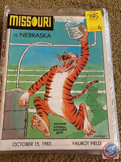10-15-83 Missouri vs. Nebraska/ 1-1-86 Fiesta Bowl Nebraska vs. Michigan/ 1-1-88 Fiesta Bowl