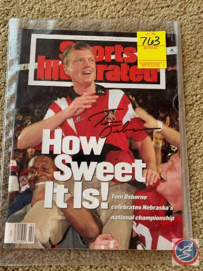 1-9-95 Sports Illustrated Osborne Signed National Championship Cover