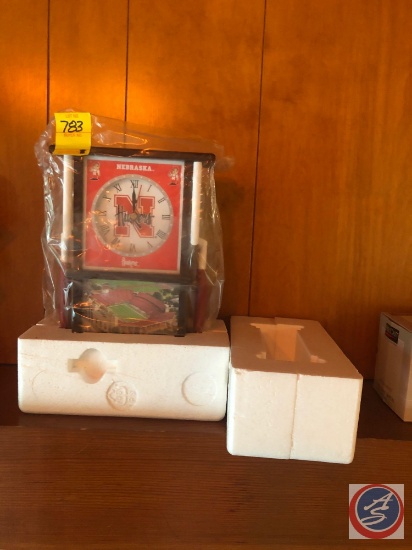 Nebraska Cornhuskers Desk Clock by The Danbury Mint