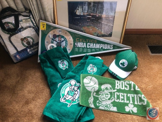 NBA McArthur Boston Celtics Tailgate Kit, Wincraft Sport Pennant Celtics Wall Clock, Boston Celtics